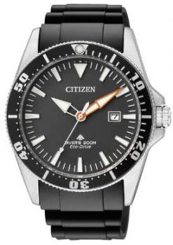 Citizen Men's Analogue Quartz Watch with Rubber Strap BN0100-42E