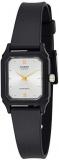 Casio Women's LQ142E-7A Black Resin Quartz Watch with White Dial