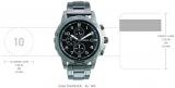 Fossil Men's 45mm Dean Stainless Steel Smoke Chronograph Watch