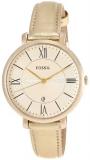 Fossil ES3437 Watch for Women, Stainless Steel, Gold, Leather, Gold
