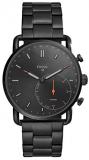 Fossil Hybrid Smartwatch Commuter with Black Stainless Steel Strap for Mens FTW1148