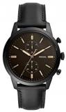 Fossil Mens Analogue Quartz Watch with Real Leather Strap FS5585