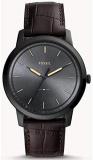 Fossil Mens Analogue Quartz Watch with Real Leather Strap FS5573