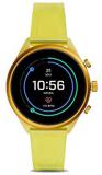 Fossil Sport 41 mm Yellow Silicone Strap Woman FTW6060