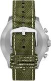 Fossil HR Latitude - Hybrid Smartwatch with Green Olive Nylo Strap for Men FTW7019