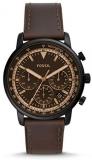 Fossil Mens Chronograph Quartz Watch with Leather Strap FS5529