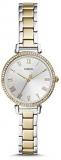 Fossil Kinsey Three-Hand with Two-Tone Stainless Steel Strap for Women's ES4449