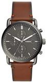 Fossil Mens Chronograph Quartz Watch with Leather Strap FS5523