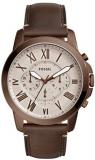 Fossil Men's Chronograph Quartz Watch with Leather Strap FS5344