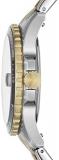 Fossil FB-01 Three-Hand Date Analogue Quartz Watch with Silver and Gold Tone Stainless Steel Strap for Men FS5653