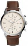 Fossil Men's Analogue Quartz Watch with Leather Strap FS5350
