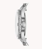 FOSSIL FB-01 Three-Hand Date Silver dial with case and Strap in Stainless Steel Silver Tone Woman's Watch ES4744