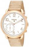 FOSSIL Q Tailor Light Brown Leather &ndash; Analogue Women's Hybrid Smartwatch Android and iOS compatible &ndash; Bluetooth Technology - Activity and Sleep Tracking, Smartphone Notifications