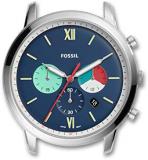 Fossil Men's Head' Quartz Stainless Steel Casual Watch, Color:Silver-Navy (Model: C221053)