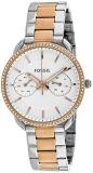 Fossil Tailor Women's Wristwatch 34mm Two Tone Case Stainless Steel Battery ES43...