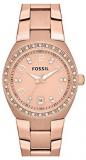 Fossil Women's 28mm Colleague Rosetone Stainless Steel Watch