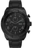 Fossil Bronson Chronograph Stainless Steel Watch with Black Dial FS5712