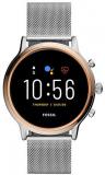 Fossil Gen 5 Smartwatch Julianna HR with Touchscreen and Silver Tone Stainless Steel mesh Strap for Women FTW6061