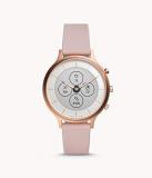 Fossil Hybrid Smartwatch HR Charter with Beige Silicone Strap for Women FTW7013