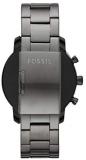 Fossil FTW4012 Men's Gen 4 Explorist HR Silicone Touchscreen Smartwatch ,Smoke