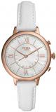 Fossil - Women's Stainless Steel Hybrid Watch with Leather Strap, White, 14 (Mod...