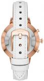 Fossil - Women's Stainless Steel Hybrid Watch with Leather Strap, White, 14 (Model: FTW5046)