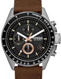 Fossil Men's Chronograph Quartz Watch with Leather Strap CH2885