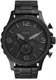 Fossil Men's Nate Blacktone Bracelet and Dial Watch