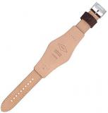 Fossil wristwatch strap, 22mm, smooth brown leather, watchstrap set CH-2565.