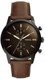 Fossil Men's Chronograph Quartz Watch with Leather Strap