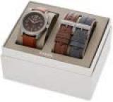 Fossil Editor Analogue Quartz Watch with Leather Gift Set Straps for Men BQ2396S...