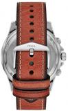 Fossil Dillinger Chronograph Watch with Brown Leather Strap for Men FS5675