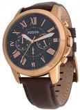 Fossil Grant Chronograph Watch with Brown Leather Strap for Men FS5068IE