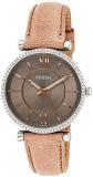 Fossil Carlie Three-Hand Navy Leather Watch