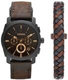 Fossil Men's Chronograph Quartz Watch with Leather Strap FS5251SET