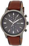Fossil Men's Chronograph Quartz Watch with Leather Strap FS5522