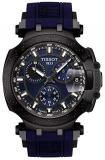 Tissot Mens T-Race Chronograph Blue Rubber Strap Watch T115.417.37.041.00