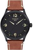 TISSOT Mens Analogue Quartz Watch with Leather Strap T1164103605700