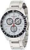 Tissot T0444172103100 Men Analogue Watch With White Dial Analogue Display and Stainless Steel Plated