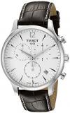 Tissot T0636171603700 Men's Brown Leather Band Steel Case Quartz Silver-Tone Dial Chronograph Watch