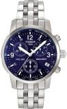 Tissot Quartz, Blue Dial with Stainless Steel Bracelet - Men's Watch T17.1.586.4...