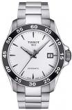 Tissot Mens T-Sport V8 Swissmatic White Dial Black Bezel Bracelet Watch T106.407...