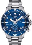 Tissot Mens T-Sport Seastar 1000 Chronograph Blue Dial Stainless Steel Bracelet Watch T120.417.11.041.00