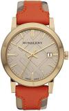Burberry BU9016&ndash;Wristwatch Men's, Leather Strap Orange