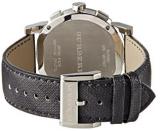 Burberry Men's The City Chronograph Charcoal Beat Check PVC Gunmetal Dial