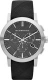 Burberry Men Unisex Women Watch The City SWISS LUXURY Round Stainless Steel Chronograph Grey Date Dial Black Fabric Watch
