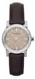 Unisex Watch The City Swiss Luxury Round Stainless Steel Beige Dial Brown Leather Band 26mm BU9208