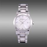 Burberry Luxury Diamonds Watch Womens Girls The City Precious Stainless Steel Mother of Pearl Textured Date Dial BU9125