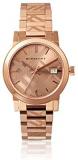Ladies Burberry The City Engraved Check Watch BU9146