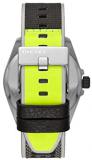 DIESEL MS9 Multi-hued Iridescent case Three-Hand Black Nylon Watch DZ1902